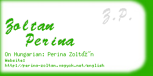 zoltan perina business card